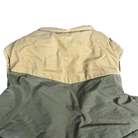 JANIE AND JACK Hunting Puff Vest Sz 2T Warm Snaps Corduroy Army Green - Picture 3 of 7